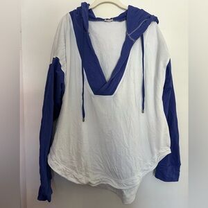 Anthropologie Pilcro Wharfside V-Neck Hoodie size XL